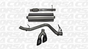 Chevrolet Silverado 1500 Performance Exhaust - CORSA Performance - Cat-Back Sport Single Side Exit - Black - `14-`19